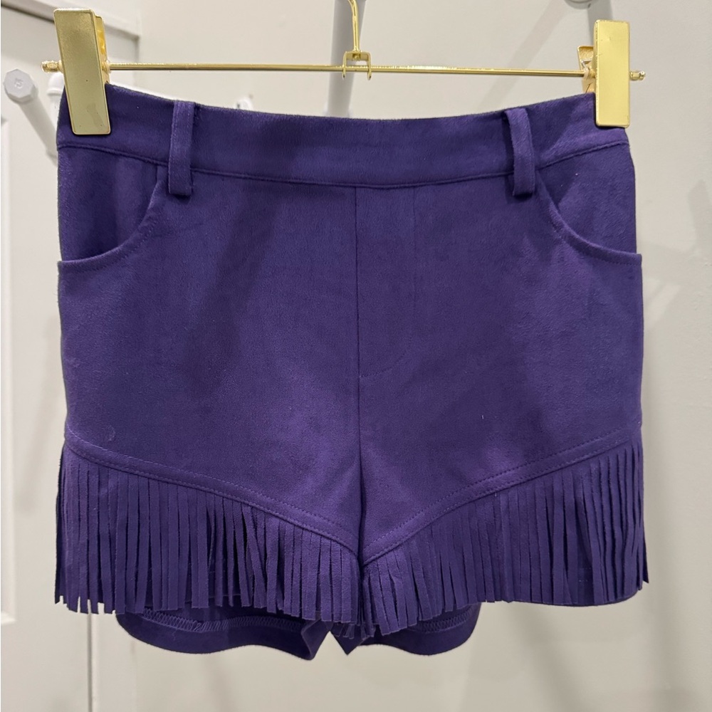 Faux suede shorts from Sterling Kreek size XS in purple.